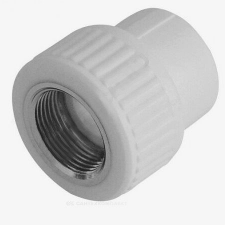 Муфта PP-R комбинированная белая НР Дн 25х1/2" VALFEX 10130125 арт.1217472
