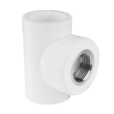 Тройник PP-R комбинированный белый НР Дн 20х3/4" VALFEX 10128120 арт.1217530