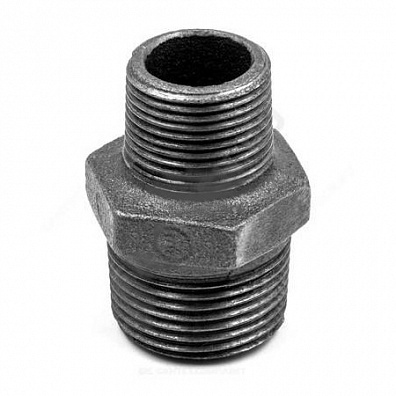 Ниппель переходной чугун оц Ду 25х15 (1"х1/2") НР арт.1218049