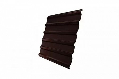 Профнастил С21 0,5 GreenCoat Pural BT, темно-коричневый (RAL 8019 серо-коричневый)