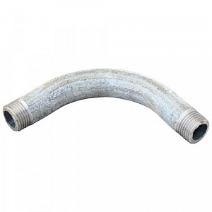 Отвод стальной гнутый двухрезьбовой оцинк Ду15 (Дн21,3х2,8) из труб по ГОСТ 3262-75 арт.1211381